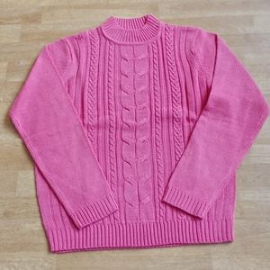 Haband amercian sweetheart sweater size medium pink new with tags